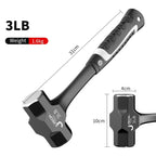 Z50 2LB-3LB Sledge Hammer Heavy Duty One-Piece Forged Steel Brick Drilling Crack Hammers Building Construction Engineer Hammer