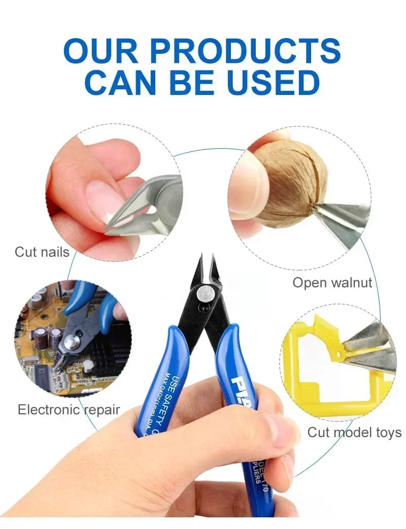 PLATO 170 Wishful Clamp DIY Electronic Diagonal Pliers Side Cutting Nippers Wire Cutter 3D Printer Parts Models Hand Tools
