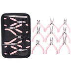 Portable Pink Color Stainless Steel Pliers Tools Round Nose Cutting Wire Pliers For Crafts Beading DIY Jewelry Making Supplies