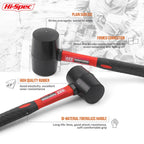 Hi-Spec 1PC Heavy Duty Mallet Rubber Hammer Double Faced Household Mini Hammer Rubber Mallet Hammer Hand Mini Tool 8/12/16/24 Oz