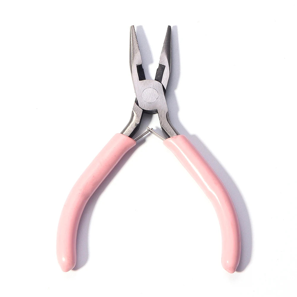 Portable Pink Color Stainless Steel Pliers Tools Round Nose Cutting Wire Pliers For Crafts Beading DIY Jewelry Making Supplies