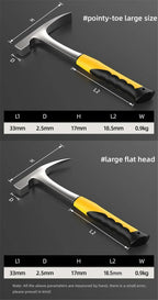 Professional Claw Hammer High Carbon Steel Geological  Hammer Integrated Forging Multifunctional Hardware Tool for Carpenter