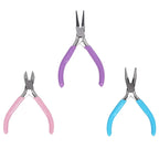3Pcs Jewelry Pliers Set Includes Needle Nose Pliers, Round Nose Pliers, Wire Cutters for Jewelry Beading Repair Making Supplies