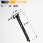 TOUGHBUILT TB-H1-1SBR-S20X TB-H1-1SBR-S24X Shockproof Steel Hammer Rubber Shock-Absorbing Handle Magnetic Nail Groove Hammer