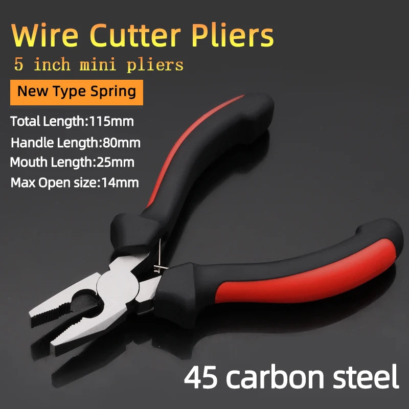 Mini Pliers Diagonal Pliers Wire Round Mouth Bent Long Needle Nose Cutter Handcraft Beading For DIY Small Jewelry Pliers Tools