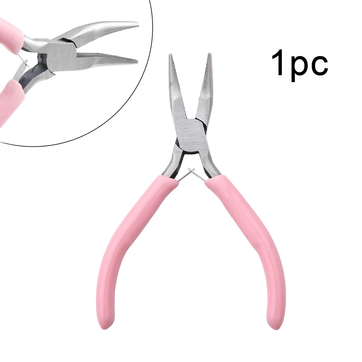 1/5/10pcs Pink Color Handle Anti-slip Splicing and Fixing Jewelry Pliers Tools & Repair Kit, for DIY Jewelery Making