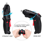 ZSKJ 3.6V Cordless Electric Screwdriver Kit Rechargeable 500mAh Lithium Battery Screwdriver Drill Kit Folding Home Power Tools