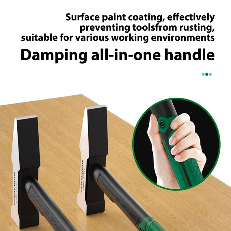 1Pc Flat Head Hammer High-carbon Steel Fitter Hammer 200G/300G/500G Plastic Coated Duckbill Hammer Hardware Tools Building Decor
