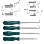 4Pcs 135mm Oil Seal Screwdrivers Set Car Auto Vehicle Pick Hooks for Garages General-Plumbers Mechanics Workshop Tools