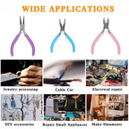 3Pcs Jewelry Pliers Set Includes Needle Nose Pliers, Round Nose Pliers, Wire Cutters for Jewelry Beading Repair Making Supplies
