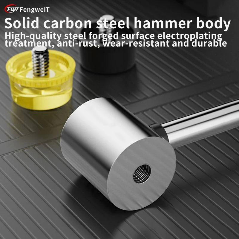 Rubber Mallet, Dual Head Soft Hammer, Insulated Detachable Handle for DIY & Home Tools,20/25/30/35/40mm