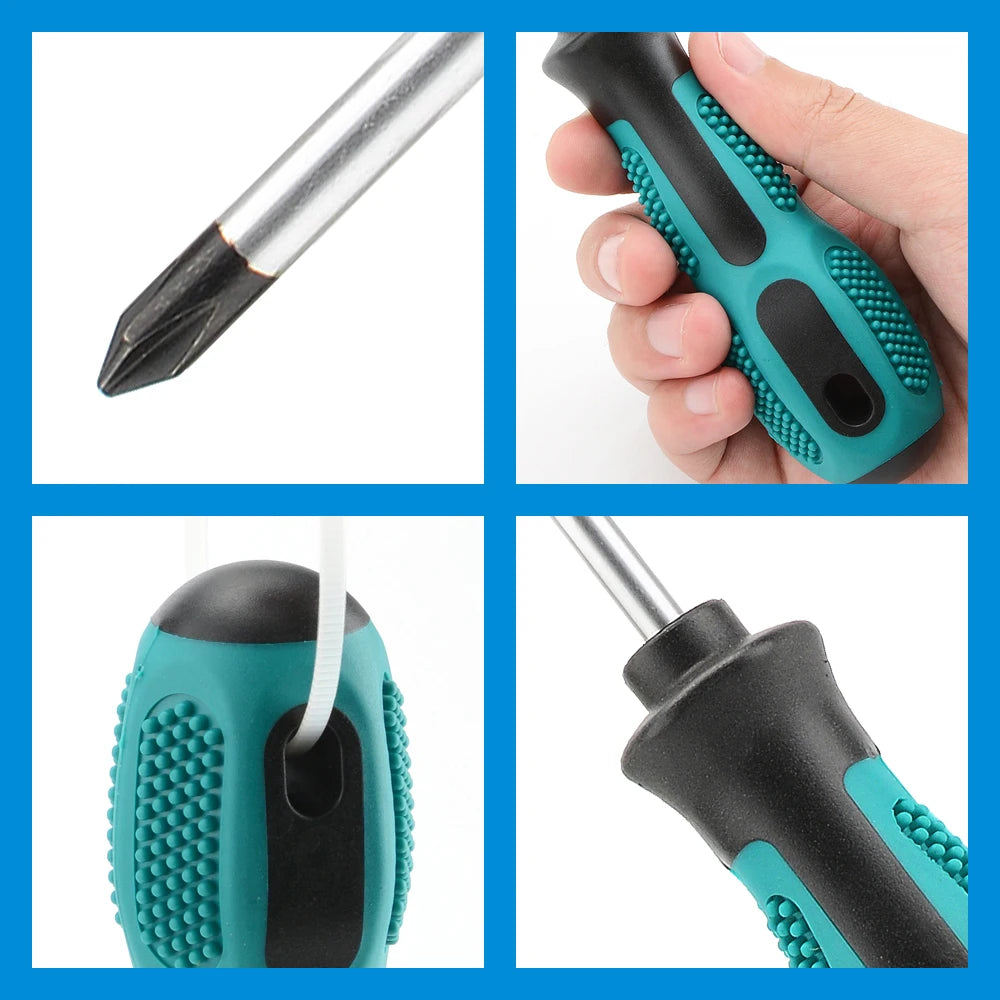 10Pcs Precision Screwdriver Set Hand Multi-tool Kit SL and PH Magnetic Bit Insulated Handle Screw Driver Repair Tools
