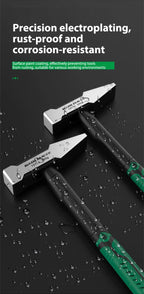 1Pc Flat Head Hammer High-carbon Steel Fitter Hammer 200G/300G/500G Plastic Coated Duckbill Hammer Hardware Tools Building Decor