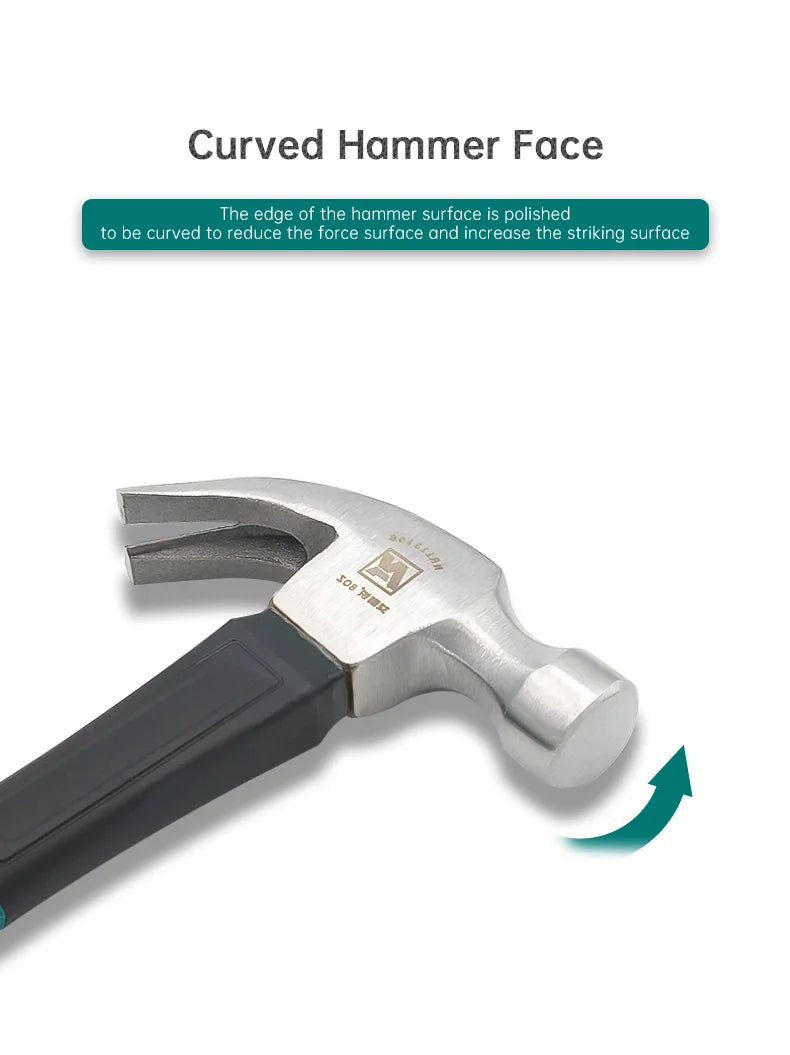 Claw Hammer 8 oz &16 oz Fiberglass General Purpose Claw Hammer, Soft Nonslip Handle & Heat Treated Head