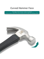 Claw Hammer 8 oz &16 oz Fiberglass General Purpose Claw Hammer, Soft Nonslip Handle & Heat Treated Head