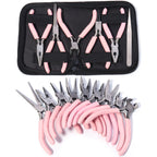 Portable Pink Color Stainless Steel Pliers Tools Round Nose Cutting Wire Pliers For Crafts Beading DIY Jewelry Making Supplies