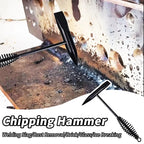 Welding Chipping Hammer - Rust Removal & Slag Cleaning Tool with Spring Handle and Hook for Glass Breaking & Ice Chipping