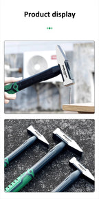 1Pc Flat Head Hammer High-carbon Steel Fitter Hammer 200G/300G/500G Plastic Coated Duckbill Hammer Hardware Tools Building Decor