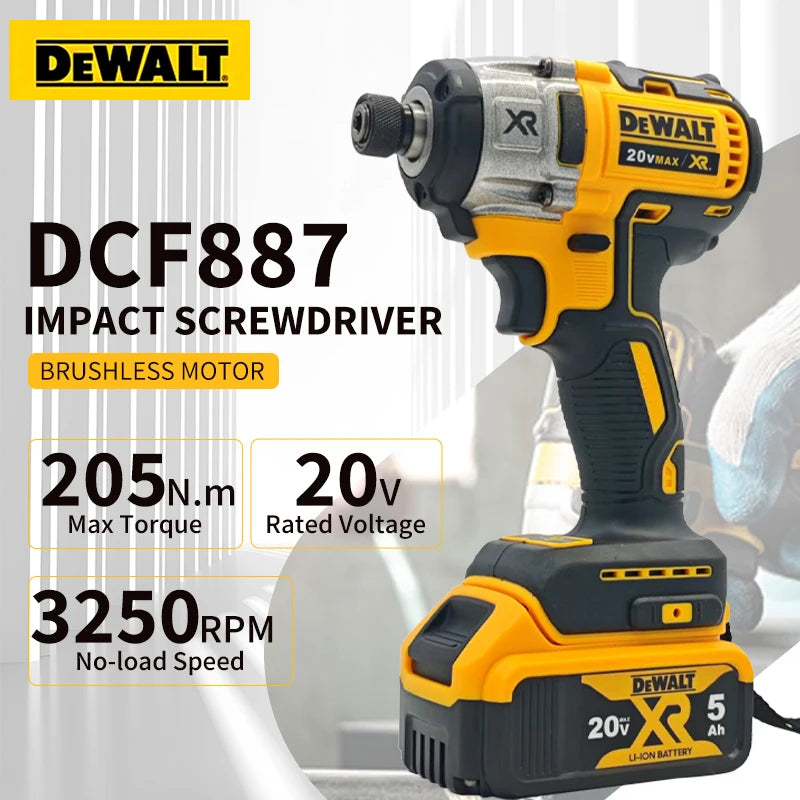 Dewalt DCF887 Brushless Electric Impact Driver Cordless Screwdriver Electric Impact Drill For Dewalt 20V Battery