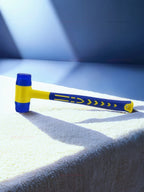 Double Headed Installation Hammer 25-45mm Rubber Handle Detachable Insulated Rubber Mallet for Electrical and Construction Work