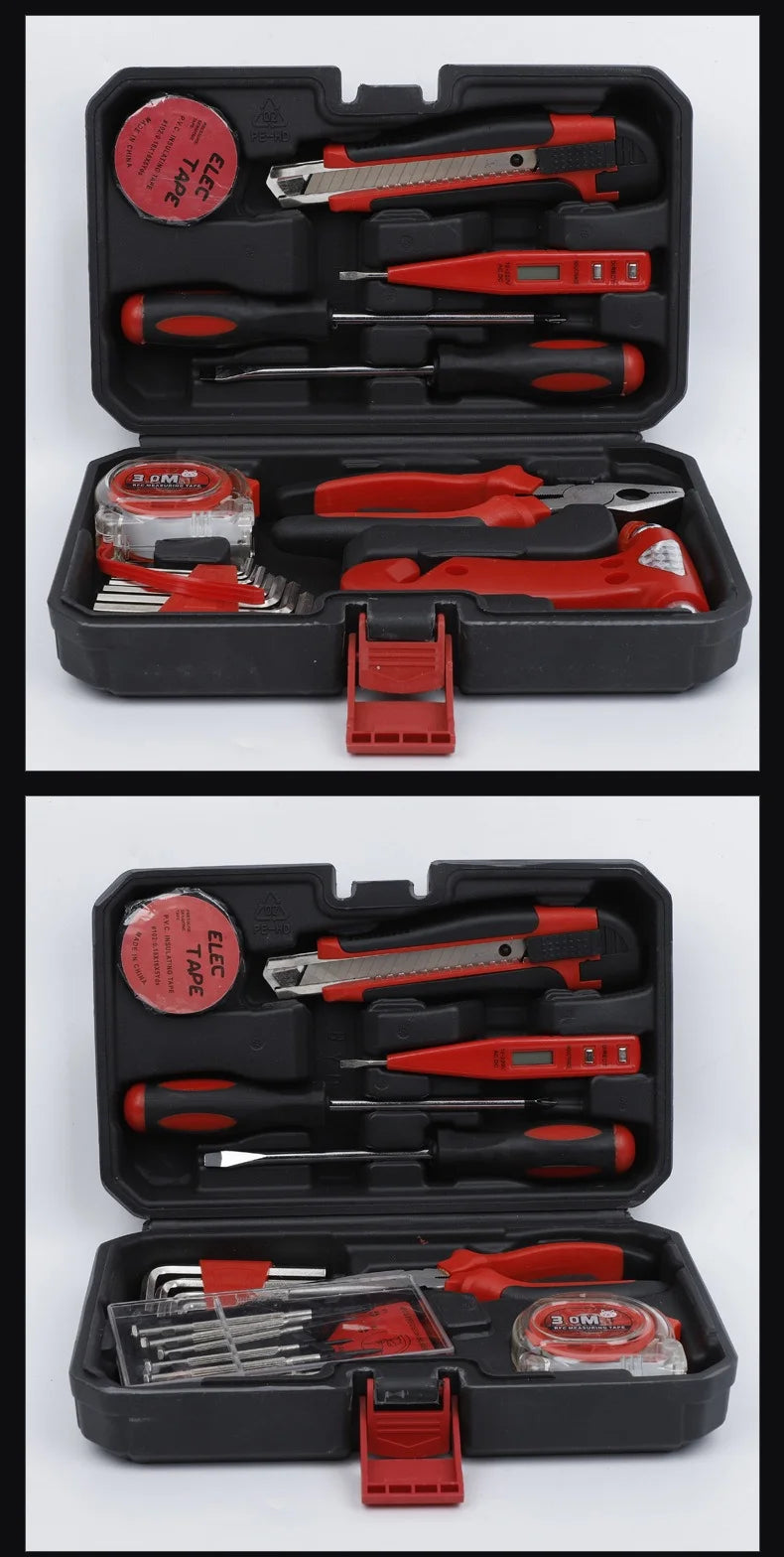 ZTEN New Multi-functional Hardware Toolbox Repair And Installation Hardware Tool Set With Safety Hammer Sheep Horn Hammer