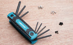 LIBRATON 8 in 1 Folding Allen Wrench Set Metric Allen Key Set Tool Or Folding Tamper Proof Torx Key Set Portable Star Wrench Kit