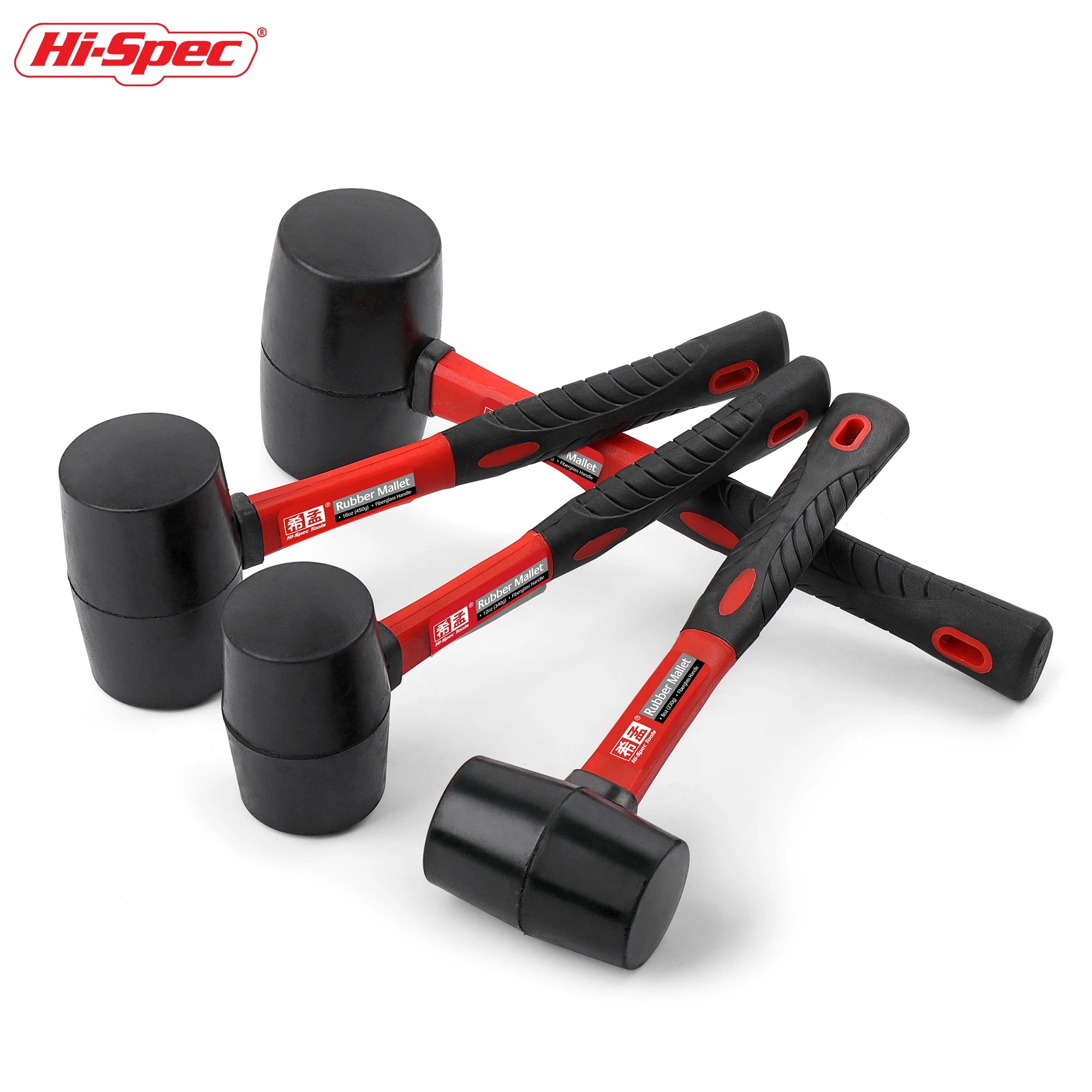 Hi-Spec 1PC Heavy Duty Mallet Rubber Hammer Double Faced Household Mini Hammer Rubber Mallet Hammer Hand Mini Tool 8/12/16/24 Oz