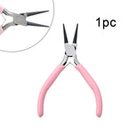 1/5/10pcs Pink Color Handle Anti-slip Splicing and Fixing Jewelry Pliers Tools & Repair Kit, for DIY Jewelery Making