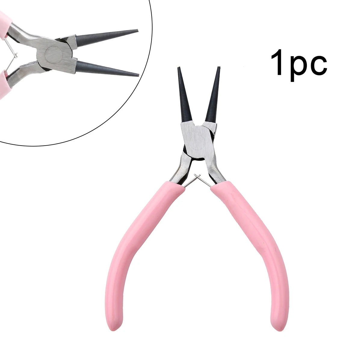 1/5/10pcs Pink Color Handle Anti-slip Splicing and Fixing Jewelry Pliers Tools & Repair Kit, for DIY Jewelery Making