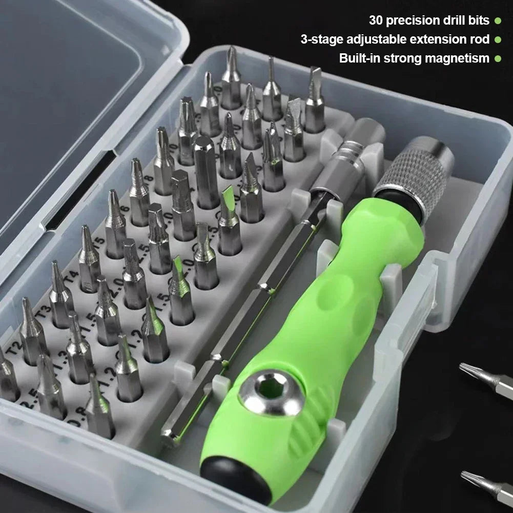 32 In 1 Motorcycle Tools Screwdriver Combination Portable Cross Magnetic Precision Screwdriver Set Sturdy Maintenance Tool
