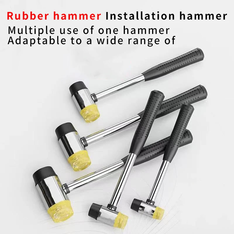 Rubber Mallet, Dual Head Soft Hammer, Insulated Detachable Handle for DIY & Home Tools,20/25/30/35/40mm