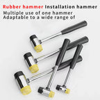 Rubber Mallet, Dual Head Soft Hammer, Insulated Detachable Handle for DIY & Home Tools,20/25/30/35/40mm