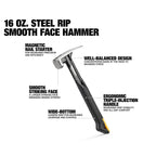 TOUGHBUILT Steel Rip Hammer TB-H1-1R-S16 TB-H1-1R-S18 16 OZ. 18 OZ. Smooth Face Hand Tools