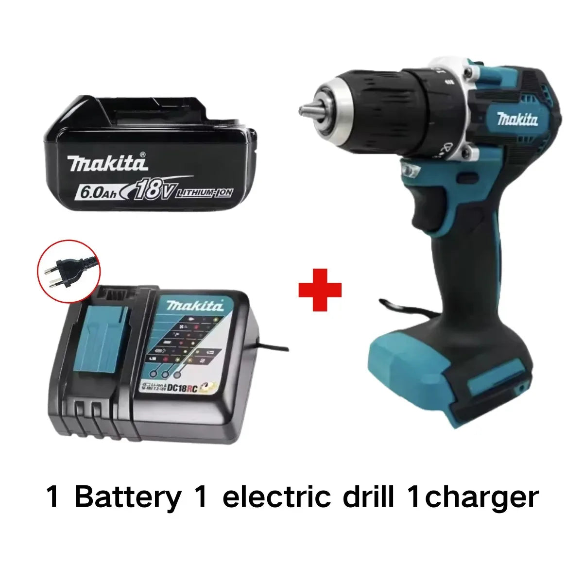 Makita 18V Battery DDF487 10MM Screwdriver Brushless Electric Drill Impact Drill Of Decoration Team Power Tools For Makita
