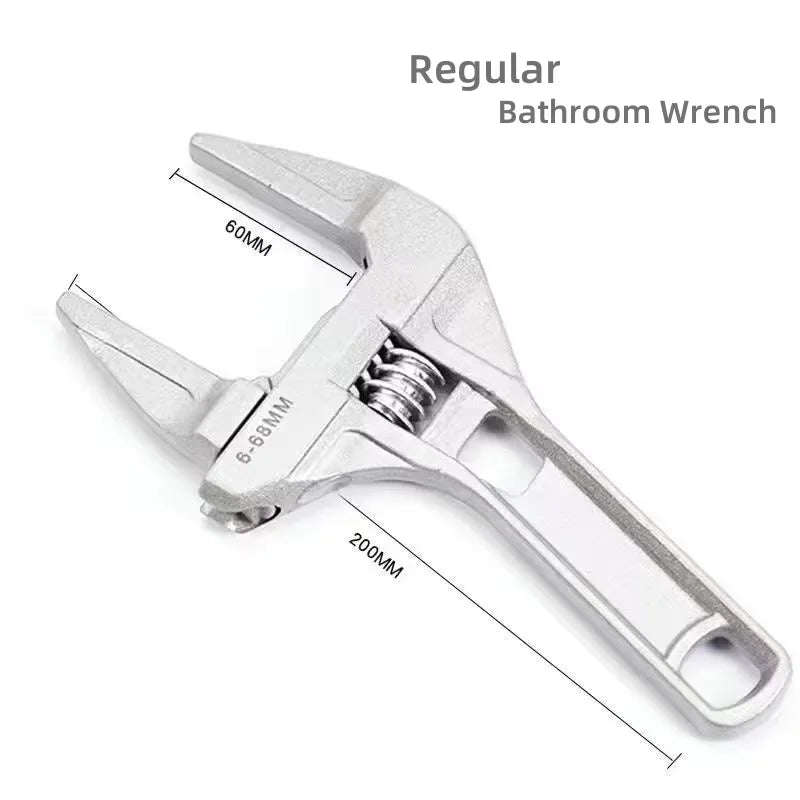 Mini Adjustable Bathroom Adjustable Wrench Strong Clamping Large Open End Multifunctional Aluminum Spanner Bathroom Repair Tool