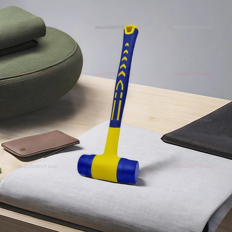 Double Headed Installation Hammer 25-45mm Rubber Handle Detachable Insulated Rubber Mallet for Electrical and Construction Work
