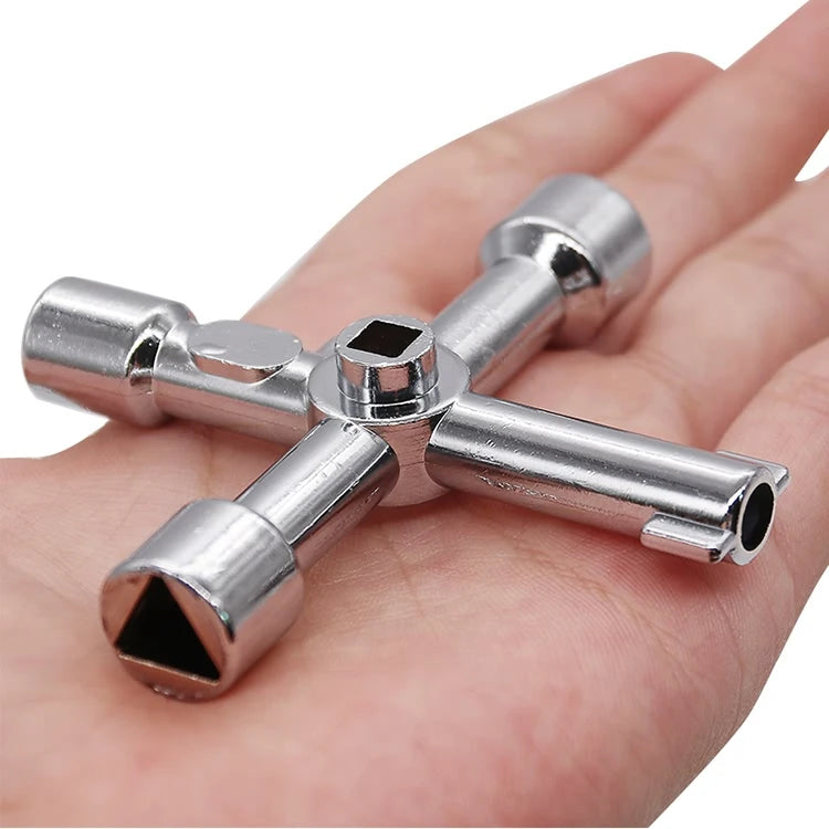 Key Wrench Cross Switch Alloy Universal Square Wrench Tool for Elevator Electrical Cupboard Box Cabinet socket wrench