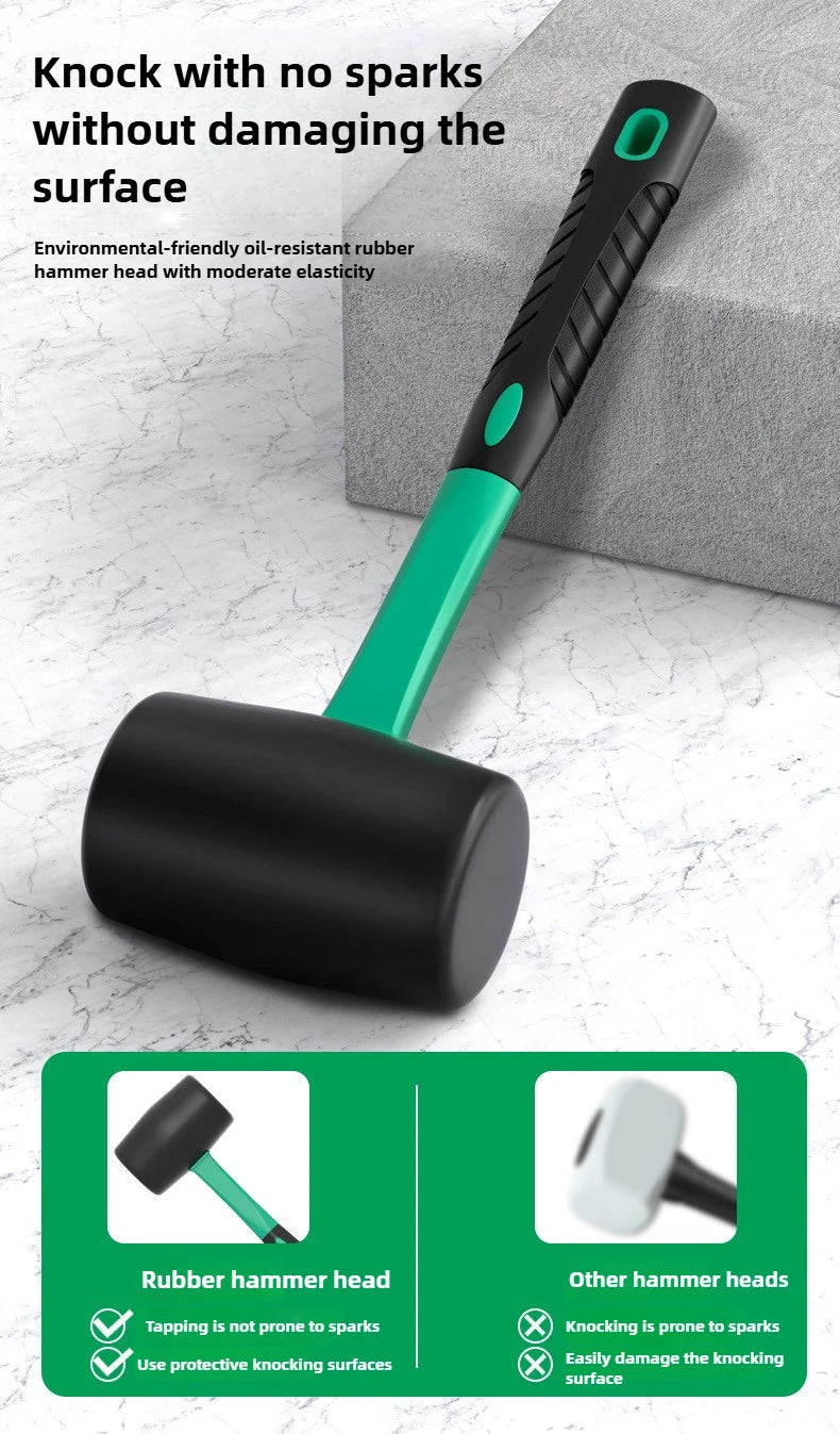 BaoLian Solid Rubber Hammer Industrial Grade Multifunctional Home Decoration Elastic Tile Installation Hammer