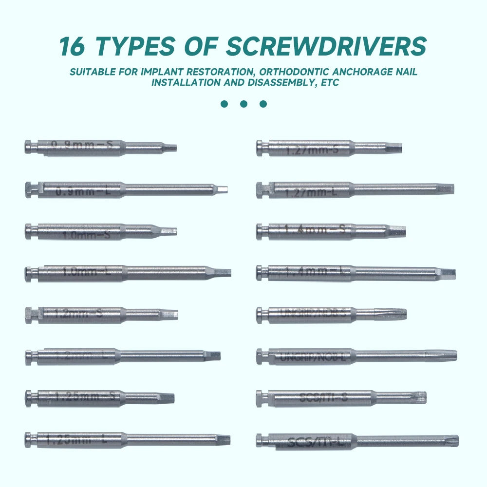 MBM Electric Torque Wrench for Dental Implant Torque Wrench with 16pcs Universal Screwdrivers Contra Angle Implant Tool