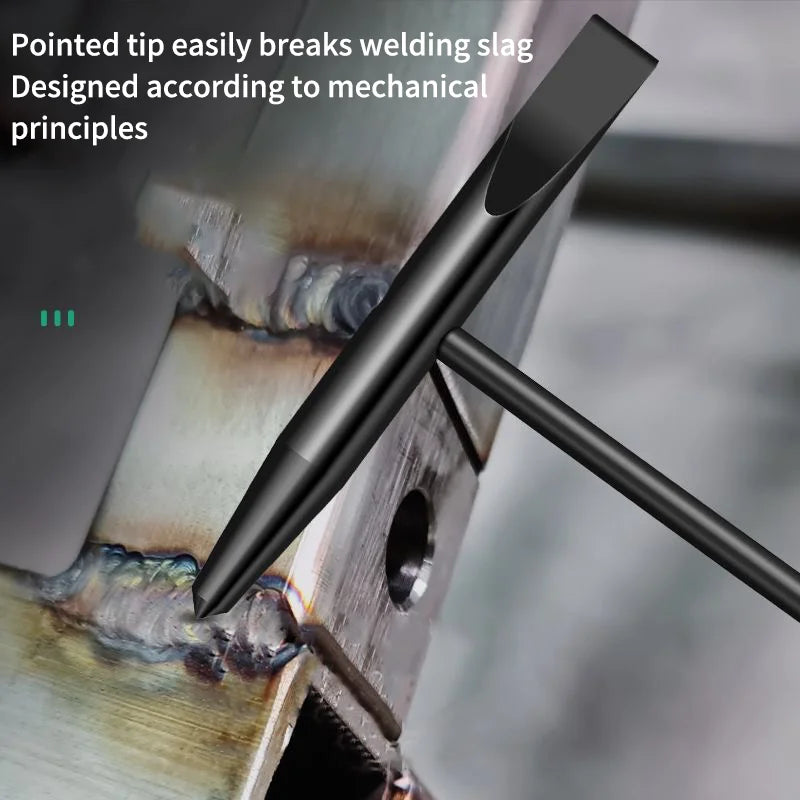Welding Chipping Hammer - Rust Removal & Slag Cleaning Tool with Spring Handle and Hook for Glass Breaking & Ice Chipping