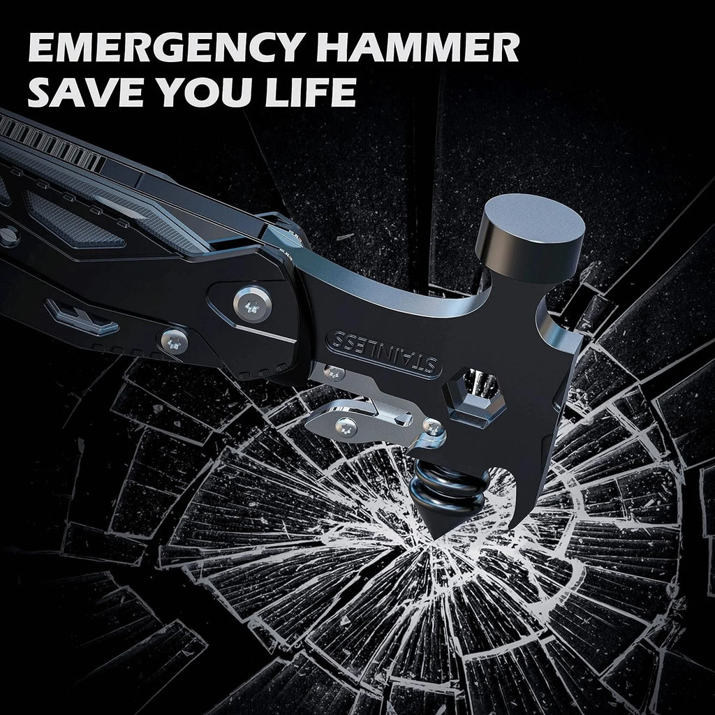 "Portable Multi-Functional Camping Emergency Hammer Tool - Compact, Durable Window Breaker for Outdoor Emergencies, Maintenance,