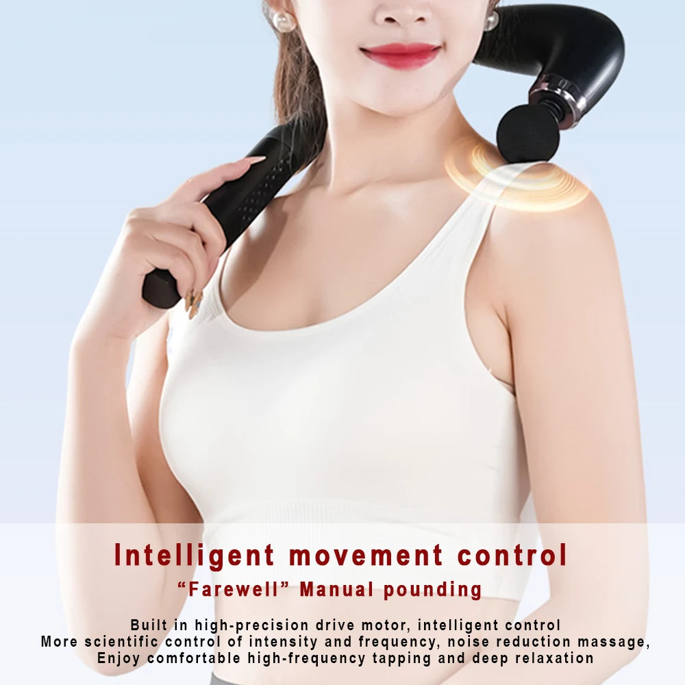 2025 Smart Fascia Gun Electric Massager Massage Hammer Electric Fascia Gun Home Handheld Hammer Back Artifact Christmas Gift