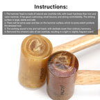 WUTA 100% Rawhide-head Mallet Leather Craft Hammer Stamping Jewelry Leather Worker Craft Tool Good Buffering Capacity 48mm 42mm