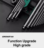 GREENERY Greener Extended Rainbow Wrench Allen Wrench Set Hex Wrench Multifunctional Short Arm Tool Universal Wrench Tool
