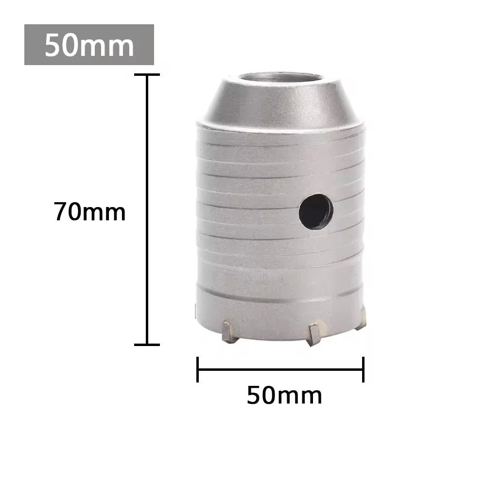 1Pc 30-150mm SDS-Plus Concrete Wall Hole Saw Hammer Drill Bit  with Circular Shaft Cutting Tool Masonry Cement Block