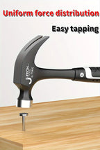 1pc Integrated Claw Hammer, Professional Woodworking Joinery Home Carpentry Hand Hammer, Nail Hammer, Non-Slip Multifunctional H