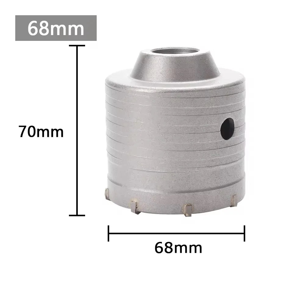 1Pc 30-150mm SDS-Plus Concrete Wall Hole Saw Hammer Drill Bit  with Circular Shaft Cutting Tool Masonry Cement Block