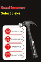 1pc Integrated Claw Hammer, Professional Woodworking Joinery Home Carpentry Hand Hammer, Nail Hammer, Non-Slip Multifunctional H