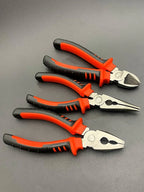 3-Piece Set of Wire Pliers, Diagonal Nose Pliers, Needle Nose Pliers, Industrial Grade Preferred Pliers, Durable Chromium Vanadium Steel, Suitable for Wire Cutting, Screwdriver, Etc