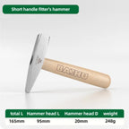 BAIHU Mini Hammer High Carbon Steel Hammer Solid Wood Short Handle Octagonal or Round Head Hammer Small Manual Hardware Tool